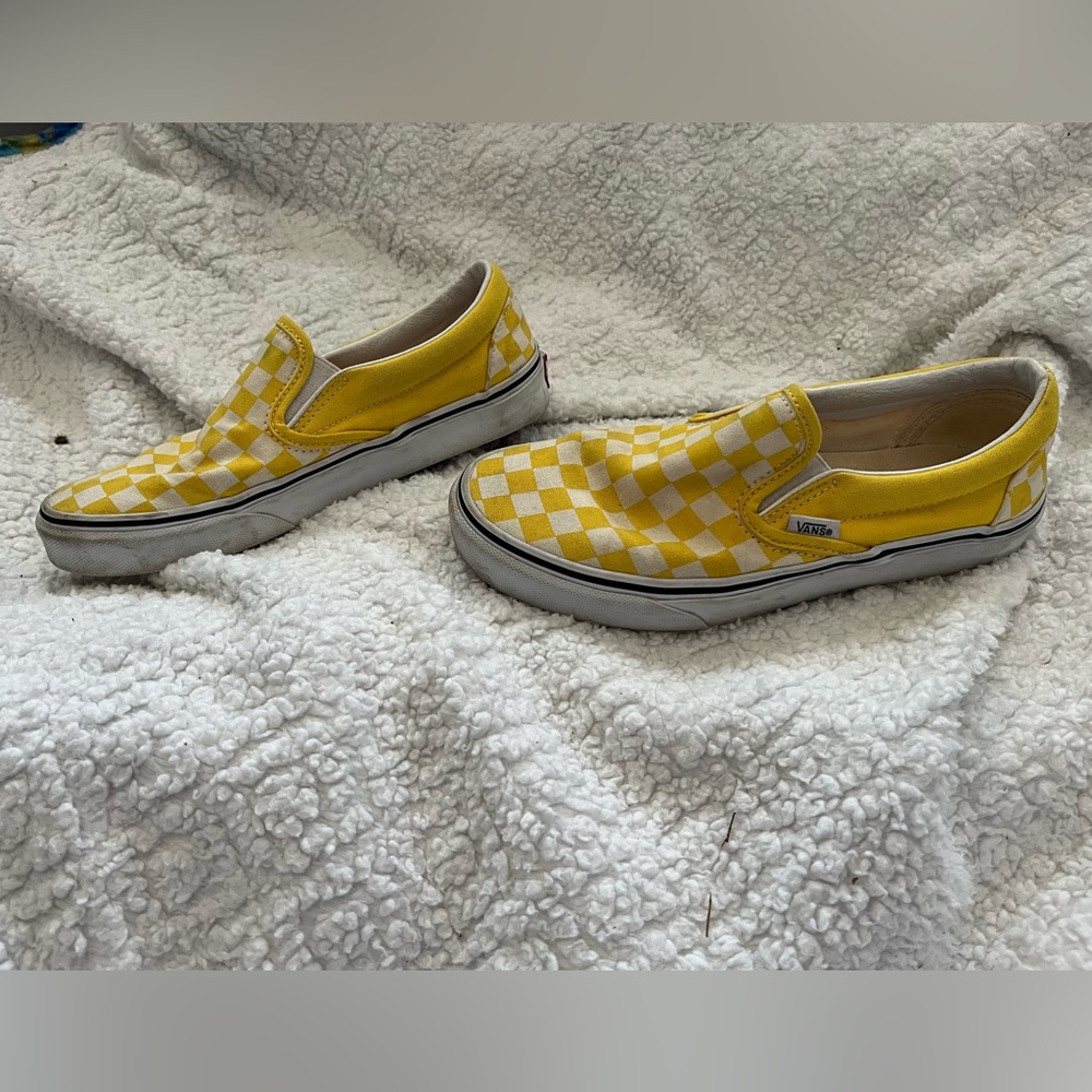 Vans slip-on yellow checkered shoes - Picture 4 of 6